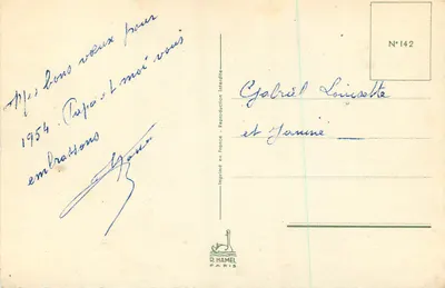 Paysage hivernal — Wesołych Świąt — R. HAMEL PARIS N°142 — Rewers