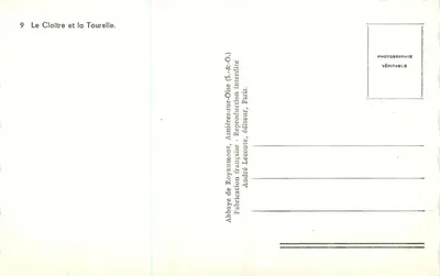 Abpia Royaumont — Klasztor i wieża — André Léconte, wydawca — Rewers