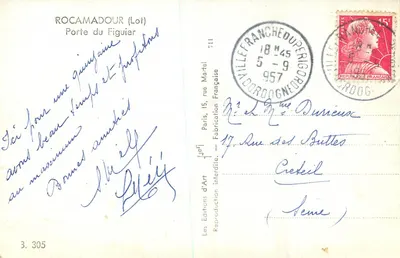 Rocamadour (Lot) — Drzwi Figuier — Wydawnictwo Sztuki Joff — Rewers