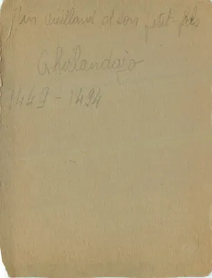 Stary człowiek i jego wnuk — Ghirlandaio — 1449-1494 — Rewers