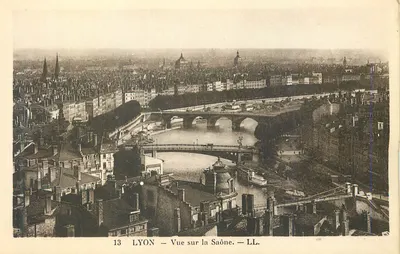 LYON — Vista sobre a Saône — LL.