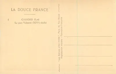 Cahors — Most Valentré (XIV wiek) — YVON — Rewers