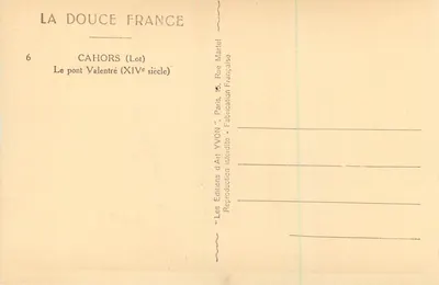 Cahors — O ponte Valentré (século XIV) — YVON — Verso