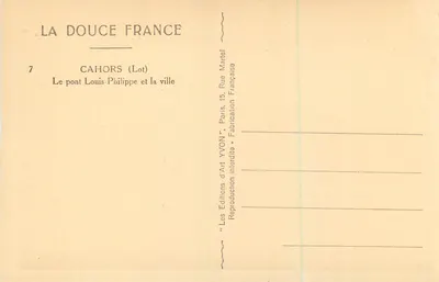 Cahors (Lot) — Most Louisa Filipa i miasto — Yvon — Rewers