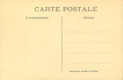 Park VERSAILLES — Basen Neptuna — Wydawca Iléliotypie A. Bourdier — Rewers