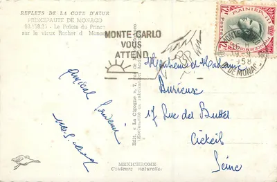 Pałac Princesy w Monte-Carlo — Odbicia Côte d'Azur — wydawca MEXICHROME — Rewers