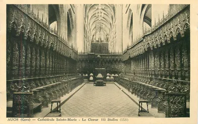 Auch (Gers) — Catedral Santa Maria — O Coro 113 Cadeiras (1520)