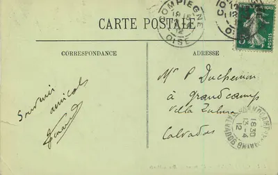 Compiègne — Aleja Beaux-Monts — LL. n° 452 — Rewers