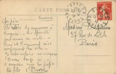 Bayeux - La Cattedrale, le Stalle del Coro (XII secolo) — Collezione A. Louis, Bayeux — Verso