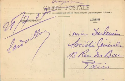 Lisieux — Abside da Catedral de São Pedro — editor não visível, número de série 18 bis — Verso
