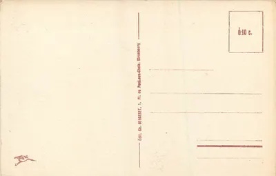 Strasbourg — Rue du Bain-aux-Plantes — wydawca Ch. Bergezet, n° 422 — Rewers