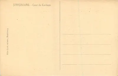 Estrasburgo - Cour du Corbeau — Félix Luib, editor — Verso