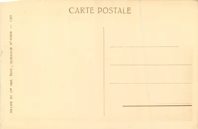 Ribeauvillé — Castelo São Ulrico — Braun & Cie, Imp. e Ed. em Dornach — Verso