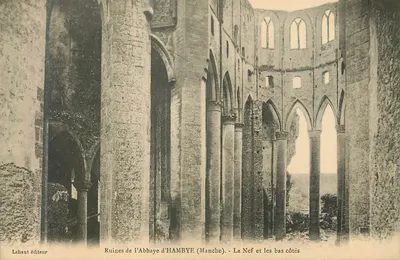Ruínas da Abadia de HAMBYE (Manche) — A Nave e os Lados Baixos — Lehaut editor