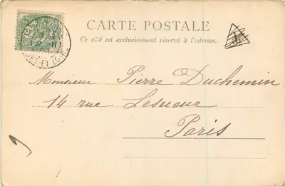A Catedral — Tours — Paris, editor NE, n° 694 — Verso