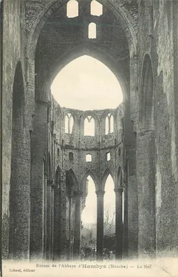 Ruínas da Abadia de Hambye (Manche) — A Nave — Lehaut, editor