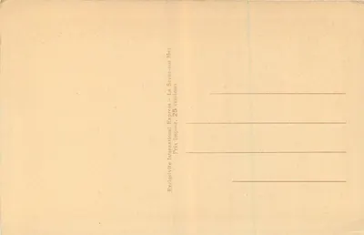 Bernadette Soubirous — estátua em Lourdes — J S Hartmann, Julho 1934 — Verso