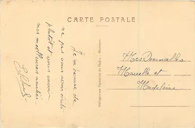 Orléans — Le Parc Pasteur — Héliogravure Papeteries du Madon — Verso