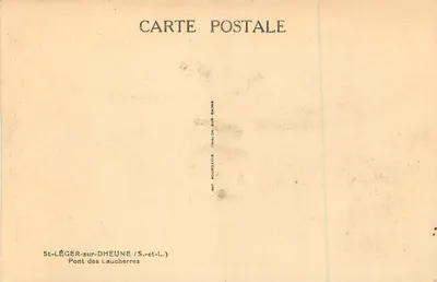 Pont des Laucheres — St-Léger-sur-Dheune (Saône-et-Loire) — editor não identificado — Verso