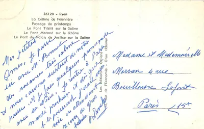 Lyon — Colina de Fourvière — Éditions de l'Économie, Bron — Verso