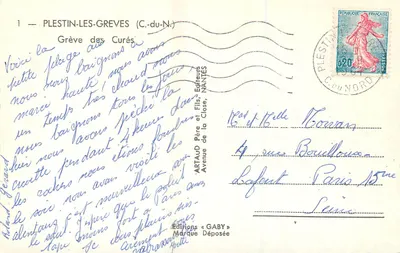 Plestin-les-Grèves (C.-du-N.) — Plaża Kapłanów — Wydawca Gaby, Nantes — Rewers