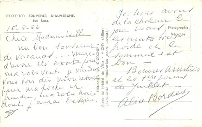 Los Lagos de Auvernia — Guéry, Chambon, Aydat, Pavin, Servière, Tazenat — Ediciones del Hotel de Ville de Vichy — Reverso