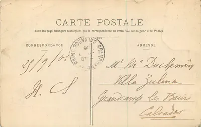 Versailles — Voorportaal van het Paleis op het Park — Waterparterre — uitgever H. CS, n°26 — Achterkant