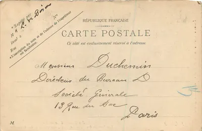 Stara pocztówka St Cloud Les Grandes Eaux du Parc Les Bassins des Trois Bouillons — Rewers