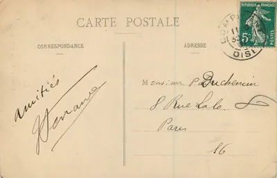 Compiègne — Widok na Urząd Miasta — E.D. - 1. — Rewers