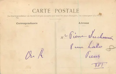 Étampes — El Ayuntamiento — P. Marmuse, París — Reverso