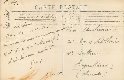 Toulouse — Fachada do Hotel d'Assézat — editor anônimo, n° 177 — Verso