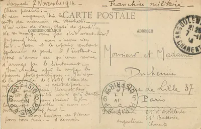Kasteel van La Rochefoucauld — Vierkante toren van de 12e eeuw — J.S.D. Omgeving van Angoulême — Achterkant