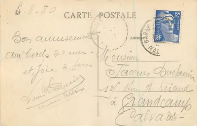 Arredores de Carentan — As Cavernas do Castelo — Coleção « Coteatin » — Verso