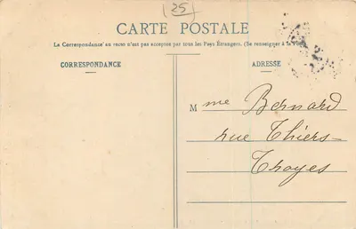 Montbéliard - O Castelo — Galeries Réunies de l'Est, Montbéliard — Verso