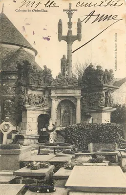 Calvário de Guimiliau — Calvário escultor com estátuas e cruz — Coleção Morin-Richier, Morlaix