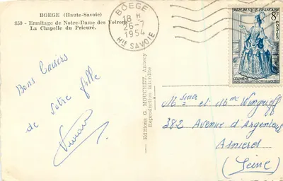 Ermitagem de Nossa Senhora dos Voiron - Boege (Alta Saboia) — Edições G. Mouchet, n°850 — Verso
