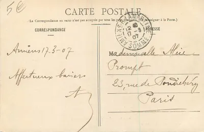 Amiens — Basen Hotoie — L. Caron, fotograf.-wydawca, Amiens — Plaques Jouglà, nr 106 — Rewers