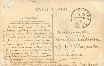 Katedra w Amiens — Widok z wieży dzwonniczej — Wydawnictwo Artystyczne 'SUPRA' Paryż, nr 80 — Rewers