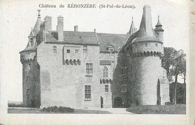 Castelo de KÉRONZÈRE (St-Pol-de-Léon) — vista arquitetônica — editor não identificado