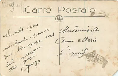 Bilhete postal antigo Corrida de Touros Antes da Estocada — Verso