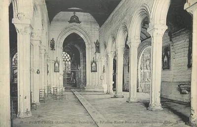 Interior da igreja de Nossa Senhora de Roseudon, a Nave — Pont-Croix (Finistère) — ND 79