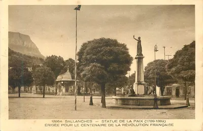Sallanches — Estátua da Paz (1789-1889) — erguida para o centenário da Revolução Francesa