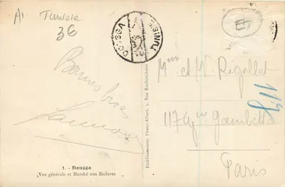 Douzga — Ogólny widok i Rynek Niewolników — Zakłady Douzga — Rewers