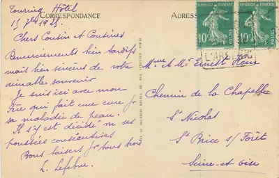 La Bourboule — Lacets i Roche des Fées — LL 113 — Rewers