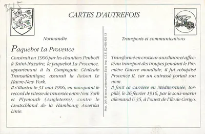 La Provenza — Transatlantisch schip Paquebot — Collectie AD — Achterkant