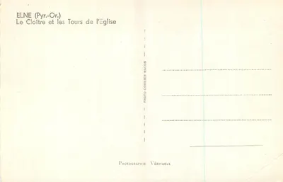 Elne (Pyr.-Or.) — O Cloître e as Torres da Igreja — Photo Combier Macon — Verso