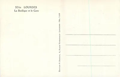 Lourdes — La Basilica e il Gave — Editore Edlux — Verso