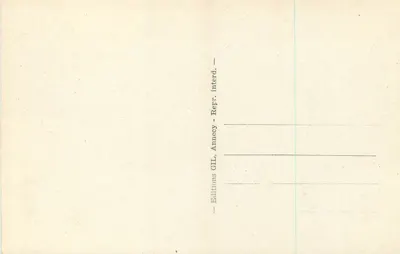 Lago de Annely, Talloires, Massif dos Bauges — Edições GIL, Annecy — n° 1300 — Verso