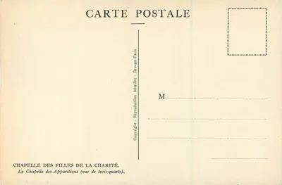 Kapelle van de Verschijningen — Parijs — Dräger-Paris — Achterkant