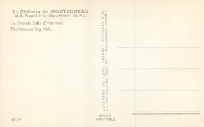 Zamek Montsoreau — Wielka Sala Honorowa — Éditions de Luxe Estel — Rewers
